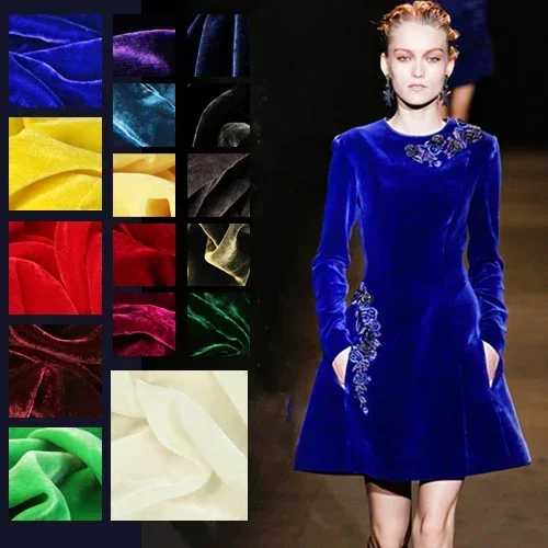 114CM Wide 220G/M Silk Rayon Velvet Flocking Dress Clothing Clothes Fabric,DIY Sewing Material,Solid Color Warm Fabric R1500
114CM Wide 220G/M Silk Rayon Velvet Flocking Dress Clothing Clothes Fabric,DIY Sewing Material,Solid Color Warm Fabric R1500