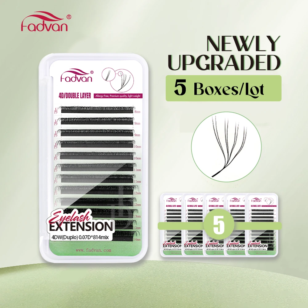 FADVAN 5PCS W 3D 4D 5D Double Layer Eyelashes Extensions With free Shipping Bundle Volume Fan Curl C/D black 0.07 Lashes
FADVAN 5PCS W 3D 4D 5D Double Layer Eyelashes Extensions With free Shipping Bundle Volume Fan Curl C/D black 0.07 Lashes