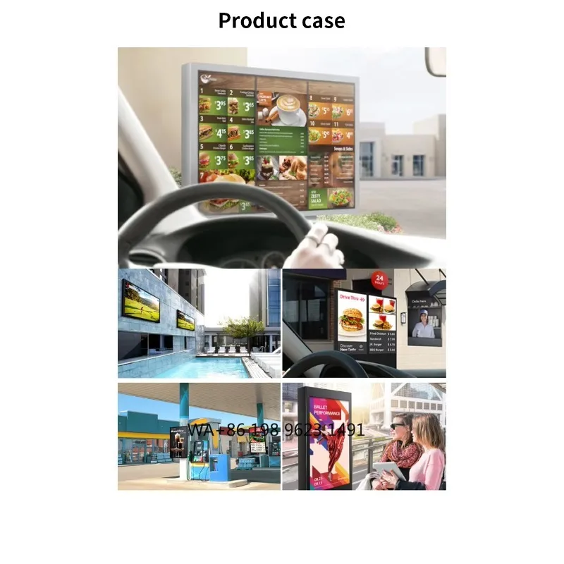 55 Inch Outdoor Waterproof LCD Menu Board Spliced Screen Drive Thru Digital Display for Restaurant Commercial Ordering System
55 Inch Outdoor Waterproof LCD Menu Board Spliced Screen Drive Thru Digital Display for Restaurant Commercial Ordering System