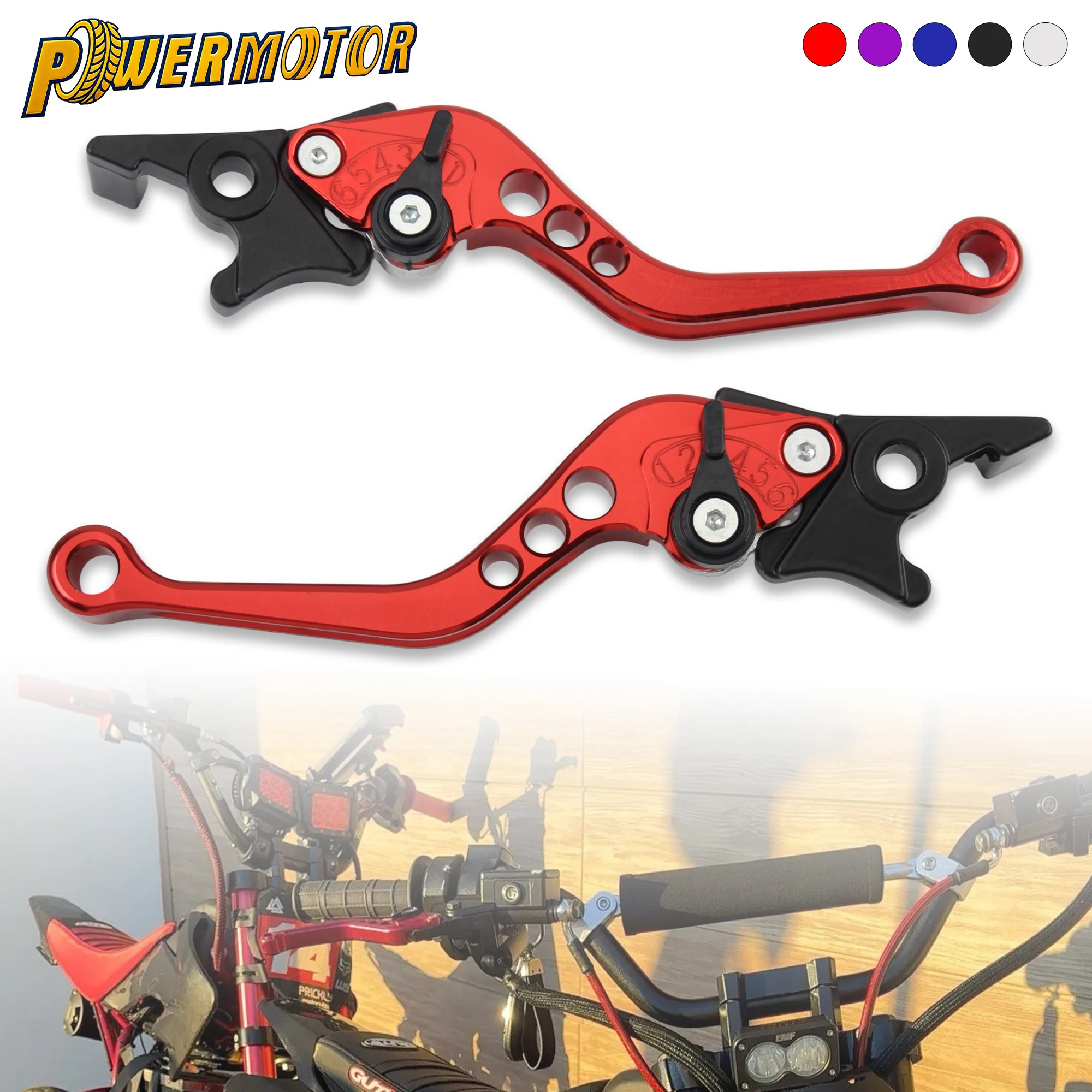 1 Pair Motorcycle CNC Double Disc Brake Lever 6 Position Adjustable Front Rear Disc Brake Handle Lever Motocross Scooter Parts
1 Pair Motorcycle CNC Double Disc Brake Lever 6 Position Adjustable Front Rear Disc Brake Handle Lever Motocross Scooter Parts