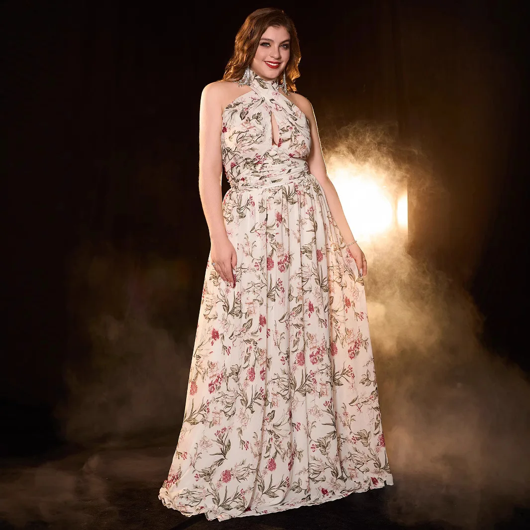 Large Size Dress, Evening Dress, Suspender Printed Long Dress, Sexy Hanging Neck Dress, New French Dress Elegantes Casual Y2k
Large Size Dress, Evening Dress, Suspender Printed Long Dress, Sexy Hanging Neck Dress, New French Dress Elegantes Casual Y2k