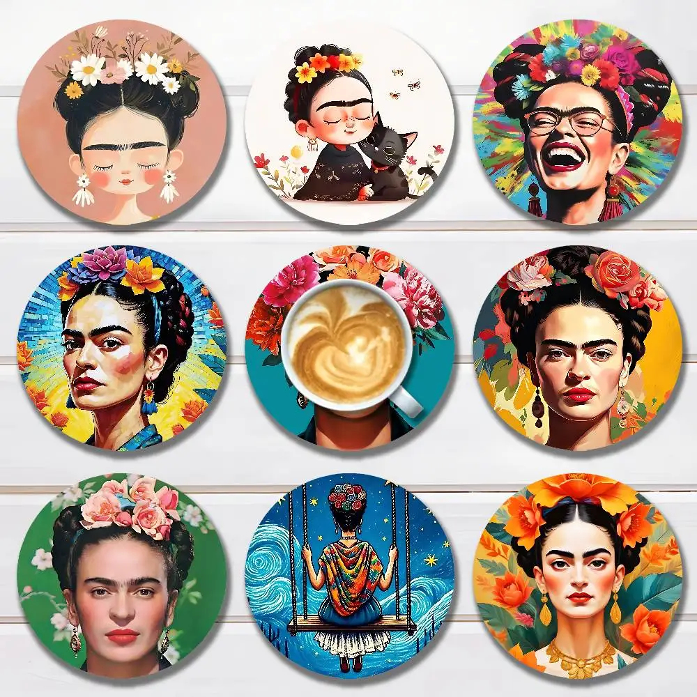 F-Frida K-Kahlos Painting Art Heat Resistant Round Wooden Coasters Non-slip Drink Cafe Decoration 2D Flat Color Print Coasters
F-Frida K-Kahlos Painting Art Heat Resistant Round Wooden Coasters Non-slip Drink Cafe Decoration 2D Flat Color Print Coasters