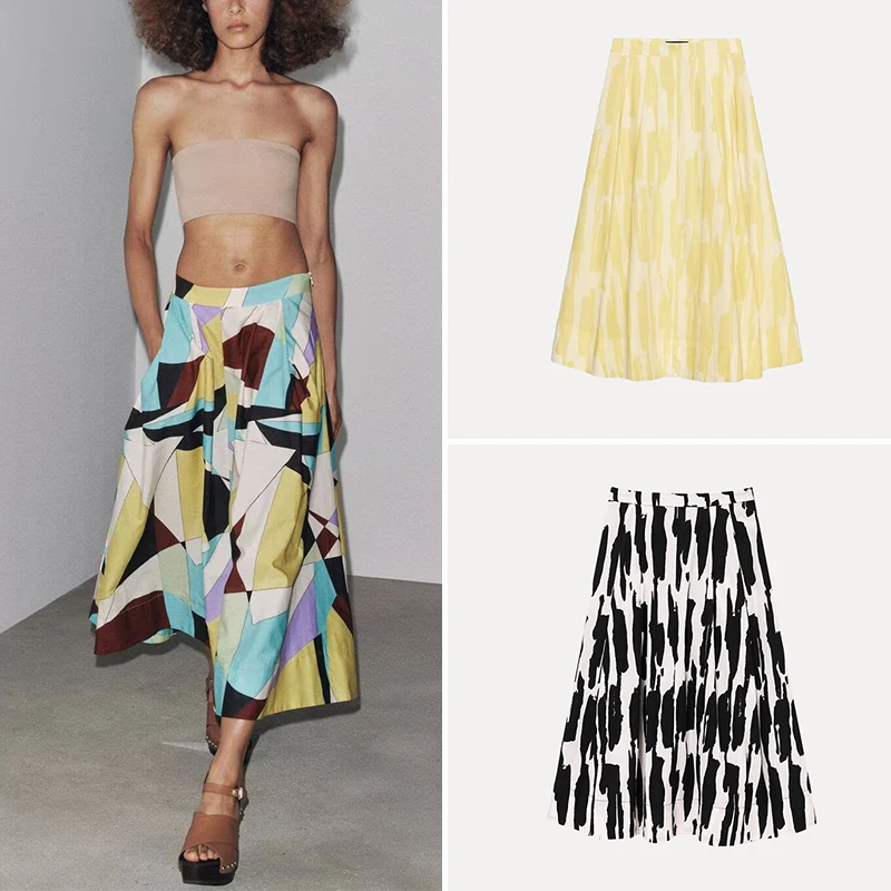 Fashionable Casual Printed Midi Skirt Women's Summer New Style Polyester Fiber Midi Skirt Commute Style No Design
Fashionable Casual Printed Midi Skirt Women's Summer New Style Polyester Fiber Midi Skirt Commute Style No Design