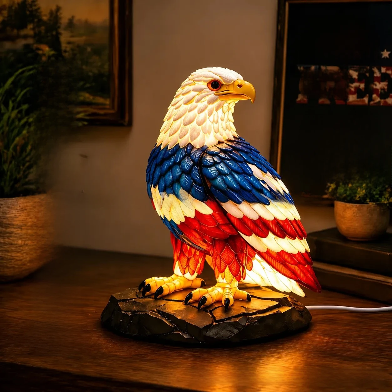 Eagle-Shaped Night Light 1776-2026 Commemorative Patriotic Decorative Lamp for Living Room Bedroom Office Veteran Gift
Eagle-Shaped Night Light 1776-2026 Commemorative Patriotic Decorative Lamp for Living Room Bedroom Office Veteran Gift