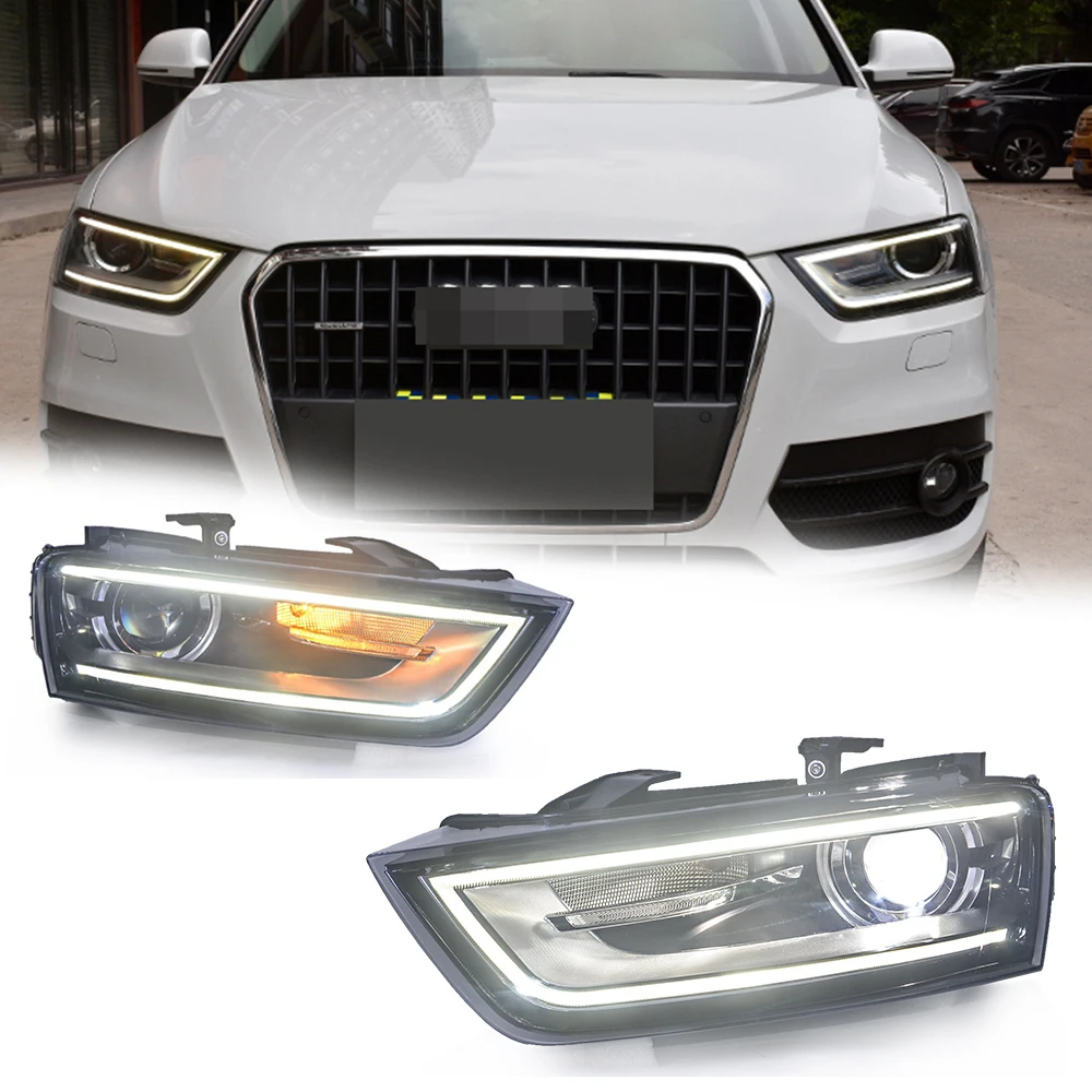 Стайлинговые светодиодные фары для AUDI Q3 12-15, полностью светодиодные DRL, автомобильные фары в сборе, автоаксессуары, модифицированная лампа
Стайлинговые светодиодные фары для AUDI Q3 12-15, полностью светодиодные DRL, автомобильные фары в сборе, автоаксессуары, модифицированная лампа