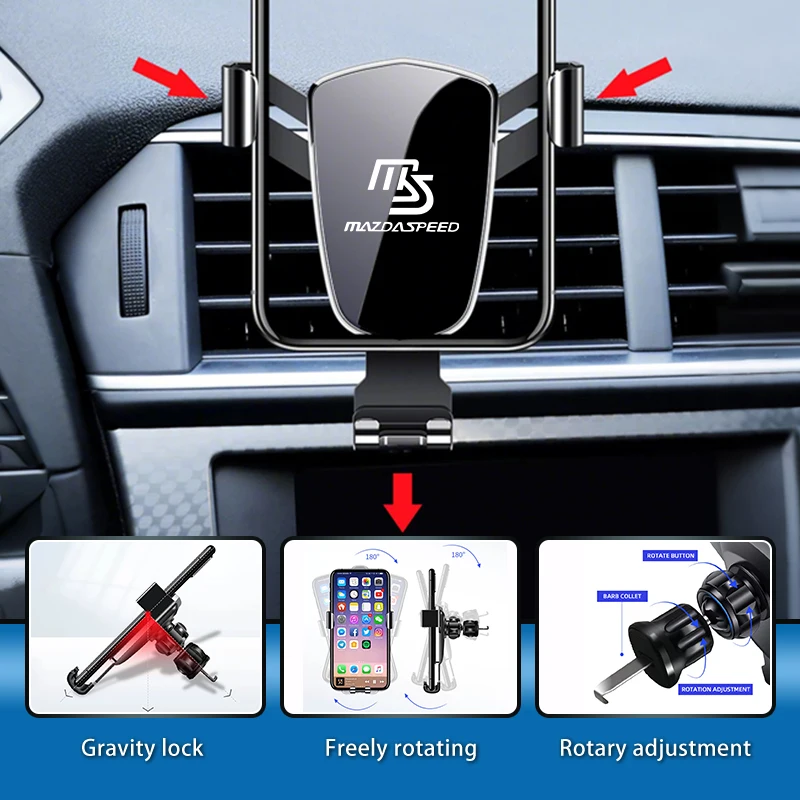 Car Mobile Phone Holder Air Vent Phone Stand With Hook Auto Accessories For Mazda 6 3 2 Axela CX5 CX3 CX30 CX9 Atenza Demio
Car Mobile Phone Holder Air Vent Phone Stand With Hook Auto Accessories For Mazda 6 3 2 Axela CX5 CX3 CX30 CX9 Atenza Demio