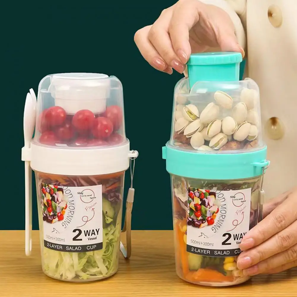 Salad Box Transparent Breakfast Cup Oatmeal Cereal Nut Yogurt Container with Fork School Lunch Box Food Storage Bento Cup
Salad Box Transparent Breakfast Cup Oatmeal Cereal Nut Yogurt Container with Fork School Lunch Box Food Storage Bento Cup