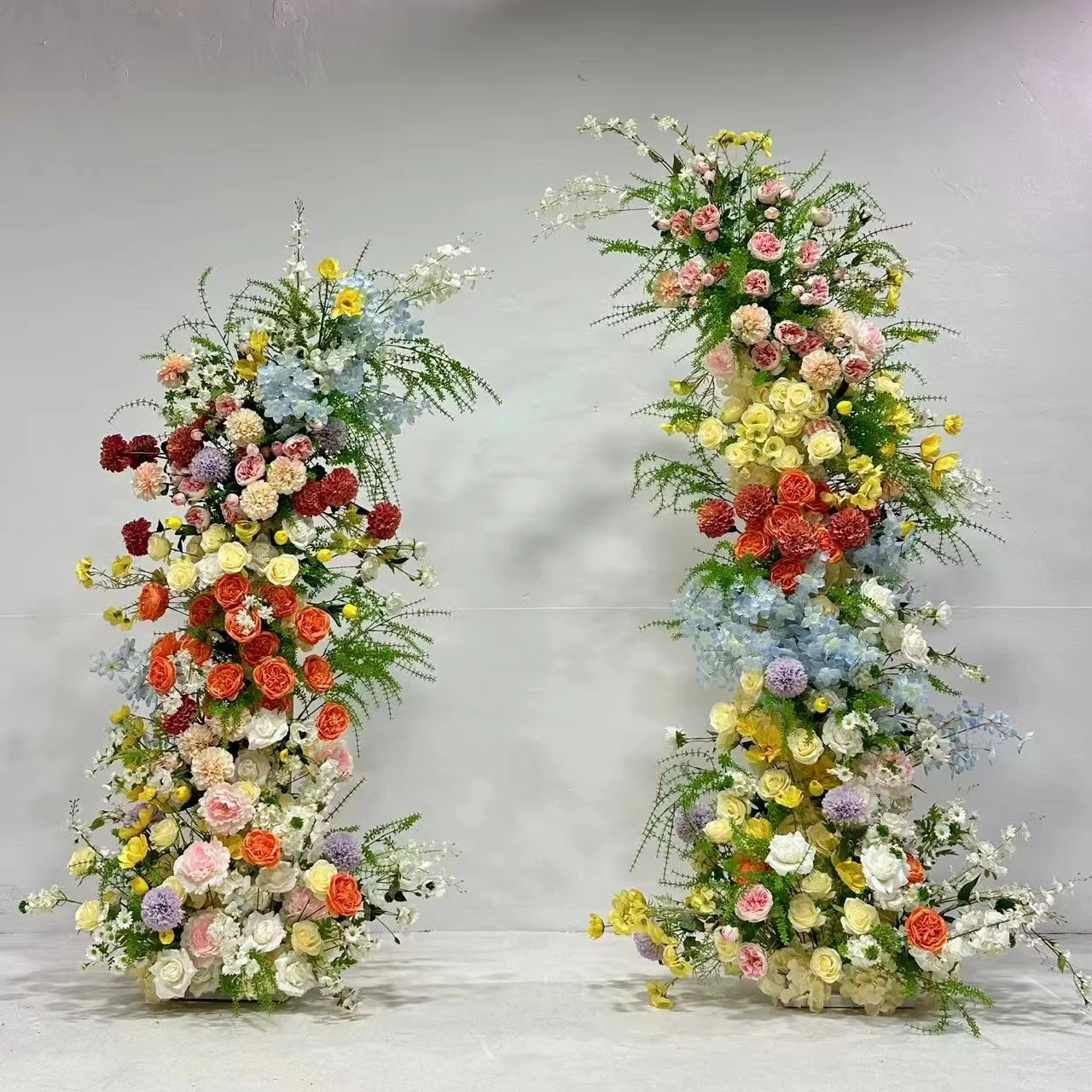 High Quality Natural Style Silk Rose Colorful Flower Arch Backdrop Decor Artificial Wedding Flower Arch For Wedding Party
High Quality Natural Style Silk Rose Colorful Flower Arch Backdrop Decor Artificial Wedding Flower Arch For Wedding Party