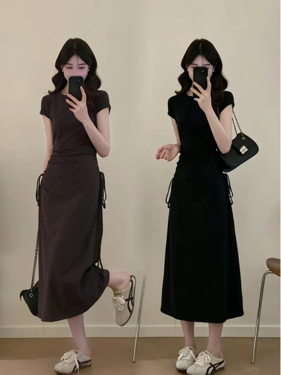 Fashionable Short Sleeve Drawstring Waist Slimming Long Dress for plus Size Women Summer Breathable Comfortable French Style ...
Fashionable Short Sleeve Drawstring Waist Slimming Long Dress for plus Size Women Summer Breathable Comfortable French Style ...
