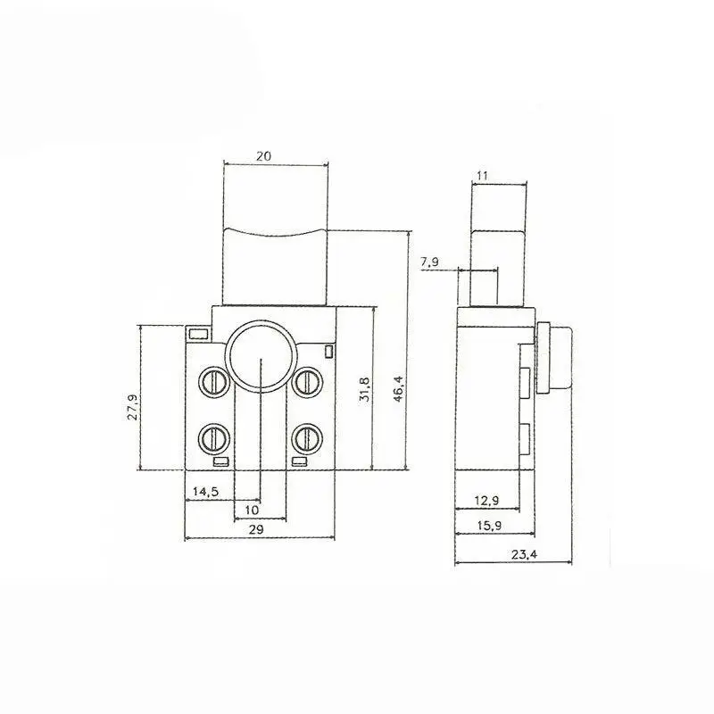 1/4Pcs AC250V6A Dual Electric Off-Lock Pole Replacement Accessories Chain Trigger Switch Circular Saw Saw Tools For 5900B
1/4Pcs AC250V6A Dual Electric Off-Lock Pole Replacement Accessories Chain Trigger Switch Circular Saw Saw Tools For 5900B