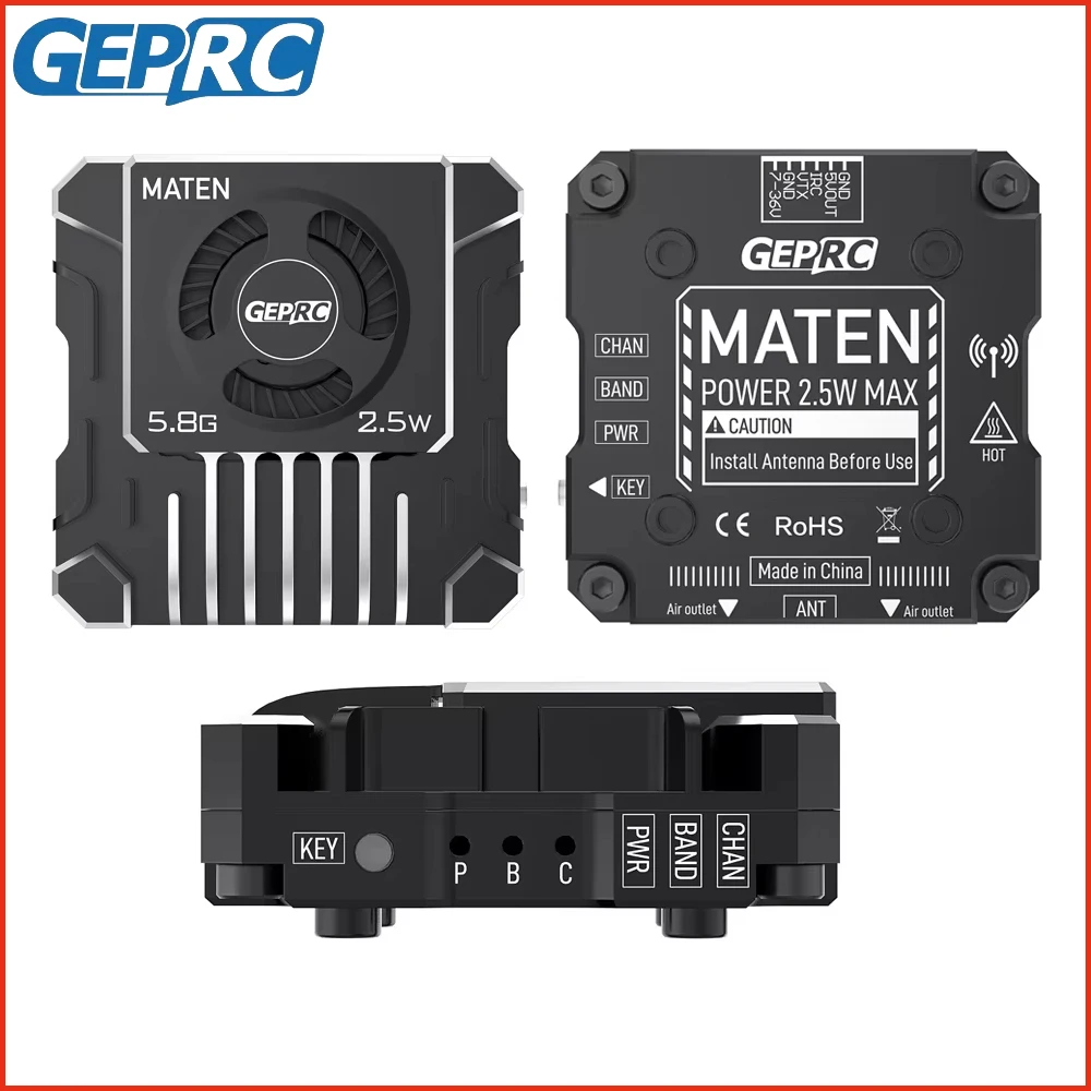 GEPRC MATEN 5,8G/4,9G 2,5 Вт 2-8S Vtx Pro Корпус с ЧПУ Рассеивание тепла Встроенный микро турбовентилятор
GEPRC MATEN 5,8G/4,9G 2,5 Вт 2-8S Vtx Pro Корпус с ЧПУ Рассеивание тепла Встроенный микро турбовентилятор