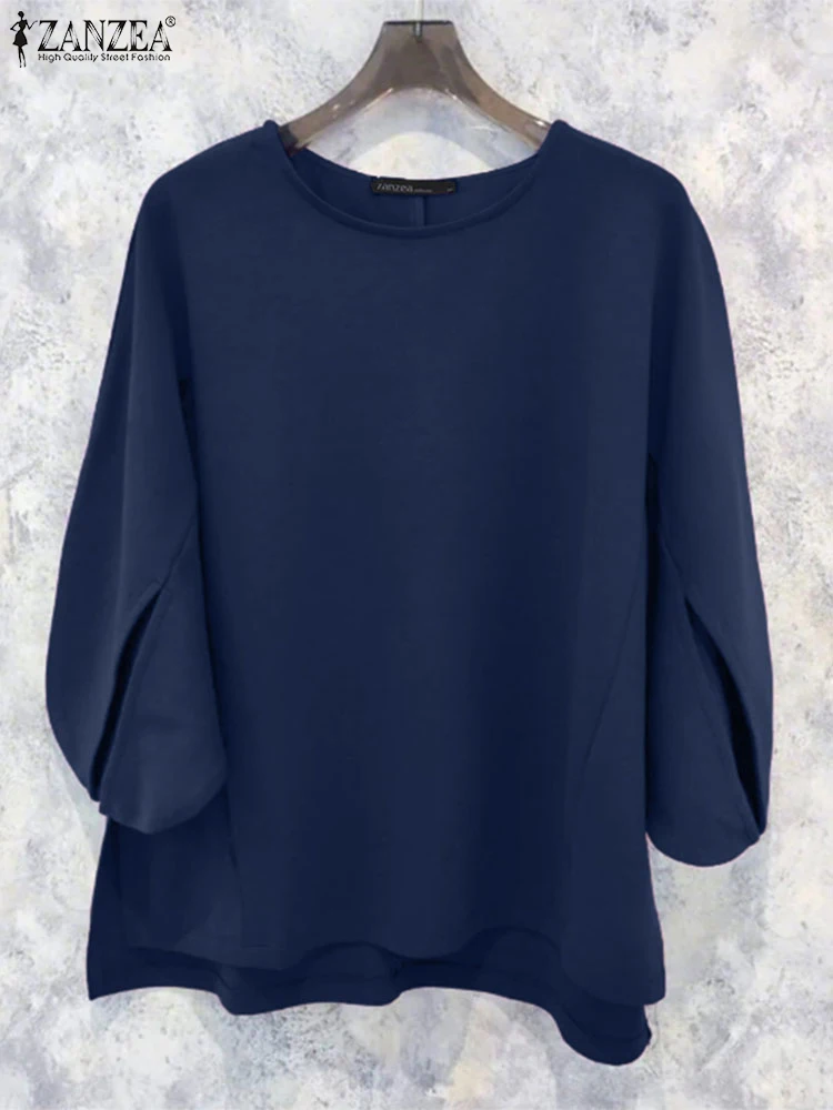 ZANZEA Casual Loose Tops Women Blouse 2025 3/4 Sleeve Summer Blusas Fashion Pullover Oversized Solid Color Tunic Femme
ZANZEA Casual Loose Tops Women Blouse 2025 3/4 Sleeve Summer Blusas Fashion Pullover Oversized Solid Color Tunic Femme