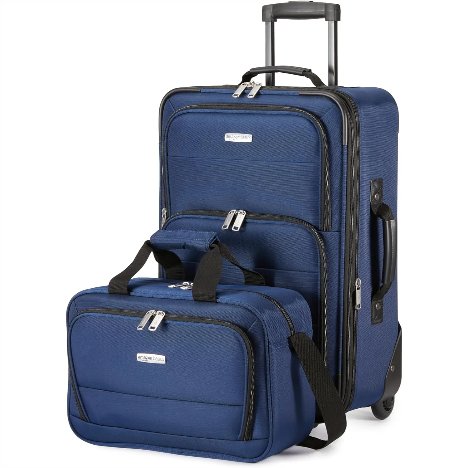 Softside Luggage Set with Wheels, 23-Inch Expandable Suitcase and 15-Inch Tote, Extra 15% Space, Front Pockets, Telescopic
Softside Luggage Set with Wheels, 23-Inch Expandable Suitcase and 15-Inch Tote, Extra 15% Space, Front Pockets, Telescopic