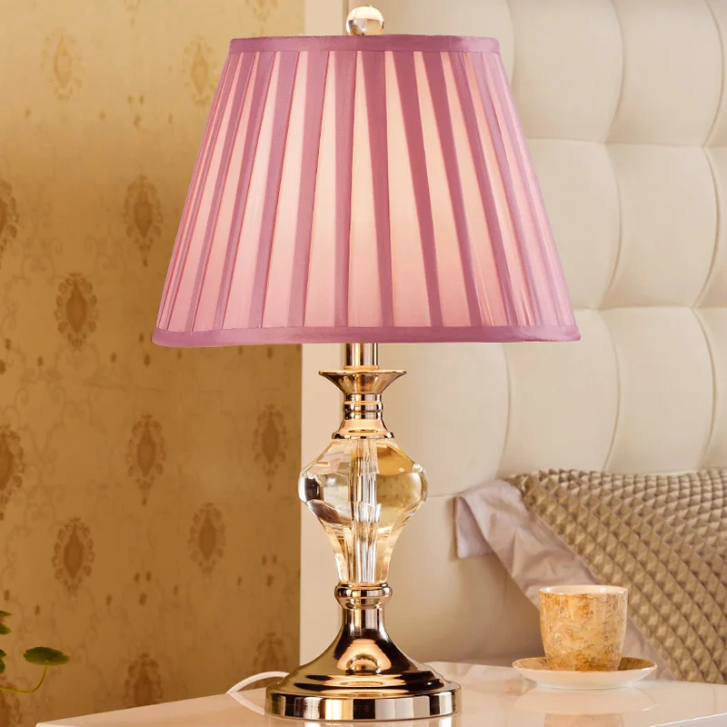 Premium pink crystal desk lamp bedroom bedside table lamp simple modern European warm romantic wedding lamp
Premium pink crystal desk lamp bedroom bedside table lamp simple modern European warm romantic wedding lamp