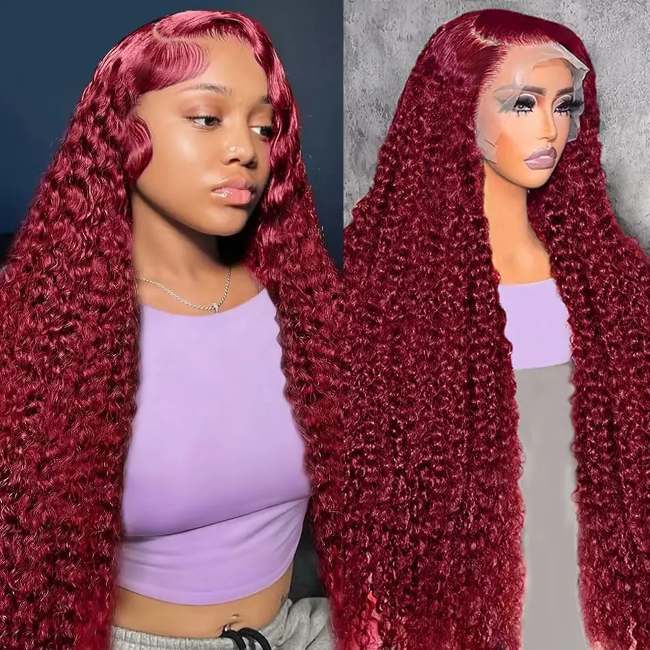 30 Inch Burgundy Human Hair Wig, 13x6 Deep Wave Lace Front, 200% Density HD Lace Pre Plucked Glueless for Women
30 Inch Burgundy Human Hair Wig, 13x6 Deep Wave Lace Front, 200% Density HD Lace Pre Plucked Glueless for Women