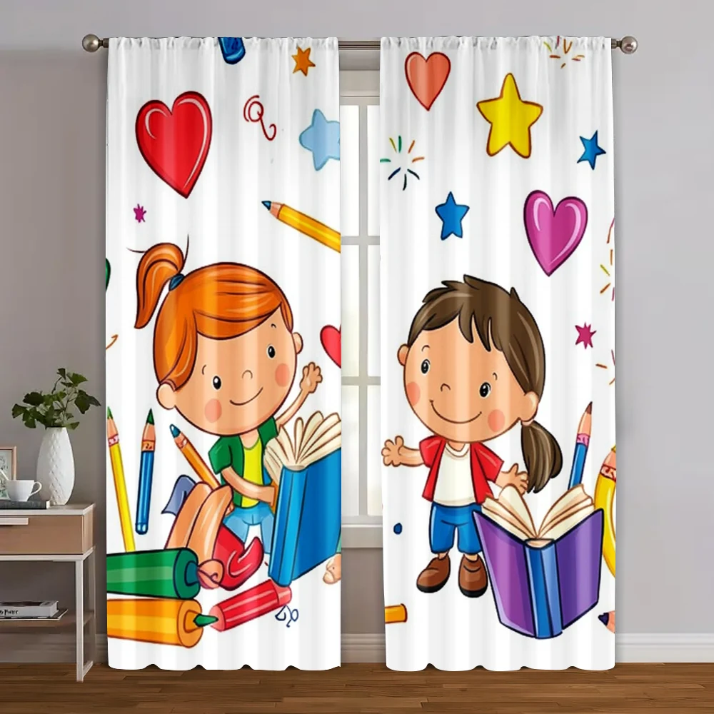 2pcs, Contemporary Curtains Back to School Durable 100% Polyester Fabric (without rod) Home Decor Use for Bedroom Living Room
2pcs, Contemporary Curtains Back to School Durable 100% Polyester Fabric (without rod) Home Decor Use for Bedroom Living Room