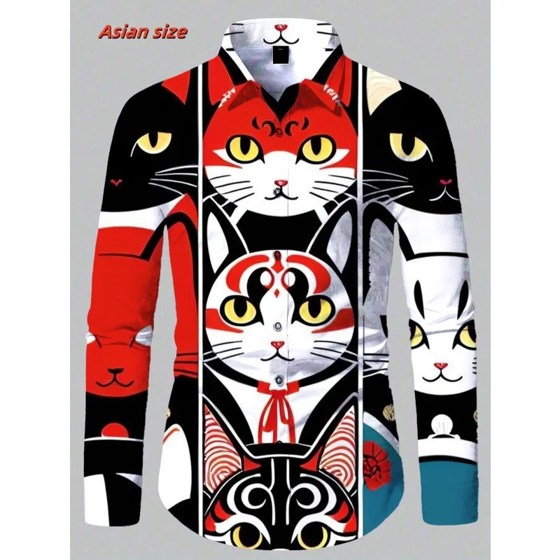 Cool Dragon Bull Pattern Hawaiian Mens Shirts Fun Cat 3D Printed Blouse Spring Autumn Casual Loose Long Sleeves Shirts Clothes
Cool Dragon Bull Pattern Hawaiian Mens Shirts Fun Cat 3D Printed Blouse Spring Autumn Casual Loose Long Sleeves Shirts Clothes
