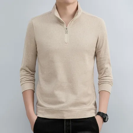 Half zip hoodie men's spring and autumn trend pullover casual base shirt trendy brand autumn half high neck long sleeved T-shirt
Half zip hoodie men's spring and autumn trend pullover casual base shirt trendy brand autumn half high neck long sleeved T-shirt