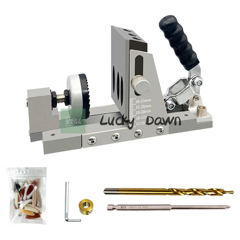 Pocket Hole Jig Kit Woodworking Oblique Hole Locator Drill Bits 15 Degree Angle Drill Guide Set Hole Puncher DIY Carpentry Tools
Pocket Hole Jig Kit Woodworking Oblique Hole Locator Drill Bits 15 Degree Angle Drill Guide Set Hole Puncher DIY Carpentry Tools