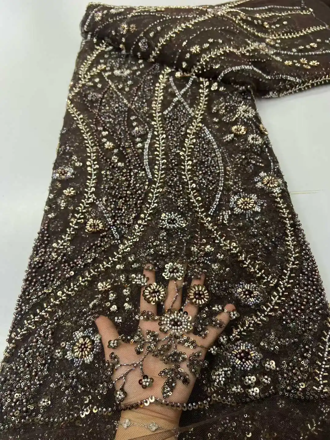 SJ Lace African Sequins Beads Lace Fabric 2026 High Quality Lace Flower French Mesh Tulle Embroidery Wedding Bridal Lace Materia
SJ Lace African Sequins Beads Lace Fabric 2026 High Quality Lace Flower French Mesh Tulle Embroidery Wedding Bridal Lace Materia