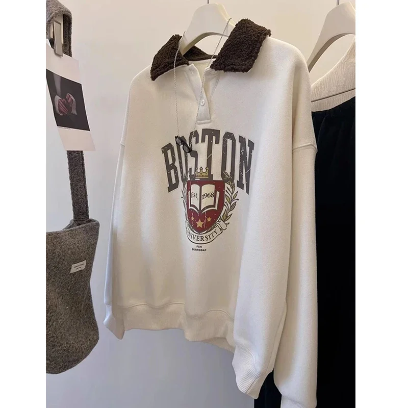 2025 New Lapel Pullover Women's Autumn and Winter Spliced Print Fashion Loose Versatile Casual Long-Sleeved Top
2025 New Lapel Pullover Women's Autumn and Winter Spliced Print Fashion Loose Versatile Casual Long-Sleeved Top