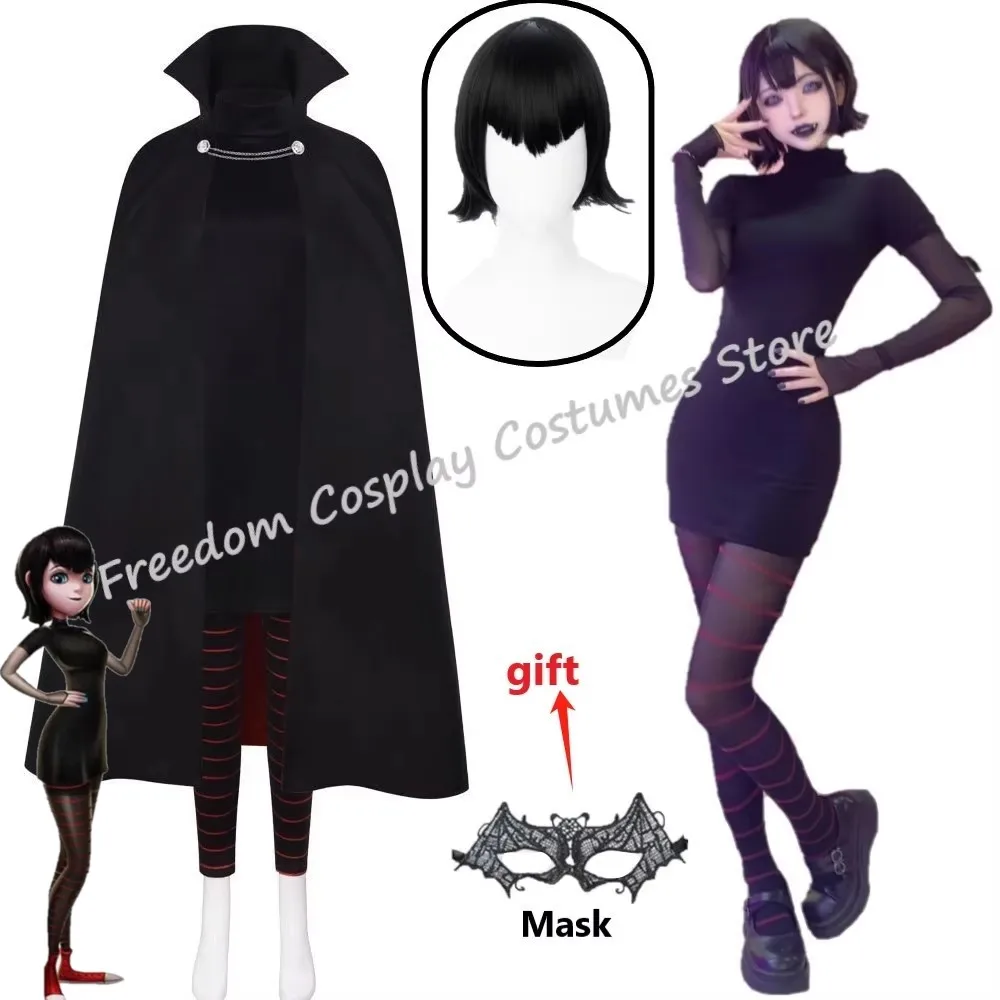 Mavis Dracula Cosplay Costumes Mask Wig Hotel Transylvania Role Play Halloween Carnival Party Outfit For Children Women Girls
Mavis Dracula Cosplay Costumes Mask Wig Hotel Transylvania Role Play Halloween Carnival Party Outfit For Children Women Girls