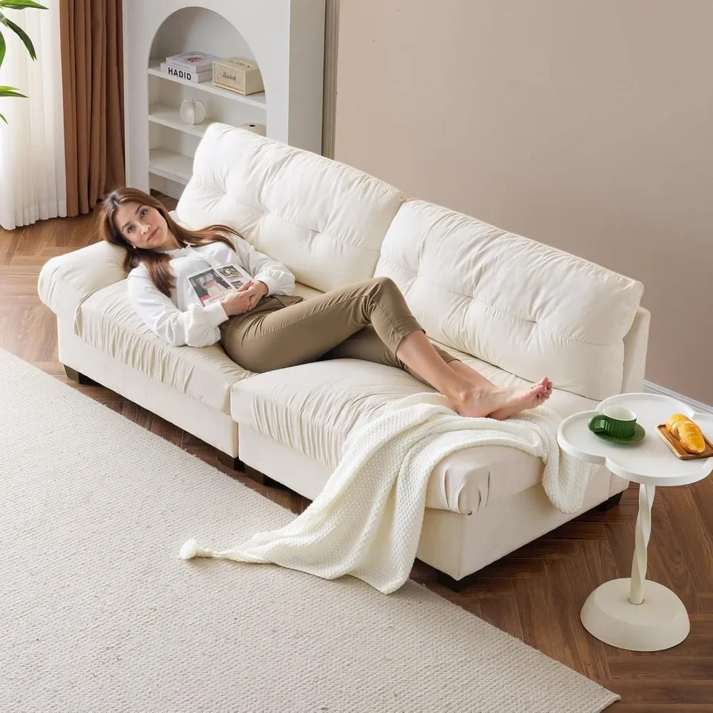 Cloud Couch 80" Loveseat, 22.4" Deep Seat, Suede Upholstery Cozy Comfy Couches for Living Room Modern Love Seat Sofa
Cloud Couch 80" Loveseat, 22.4" Deep Seat, Suede Upholstery Cozy Comfy Couches for Living Room Modern Love Seat Sofa