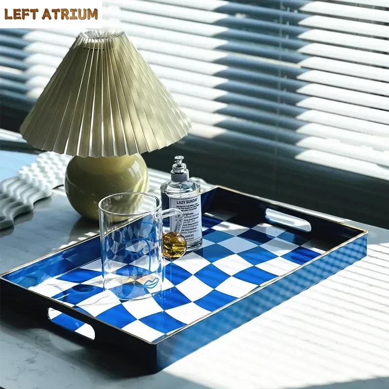 Подносы для хранения с абстрактным искажением клетчатого узора, декоративный комод, столик для ухода за кожей, косметические контейнеры, органайзер для ювелирных изделий, полка
Подносы для хранения с абстрактным искажением клетчатого узора, декоративный комод, столик для ухода за кожей, косметические контейнеры, органайзер для ювелирных изделий, полка