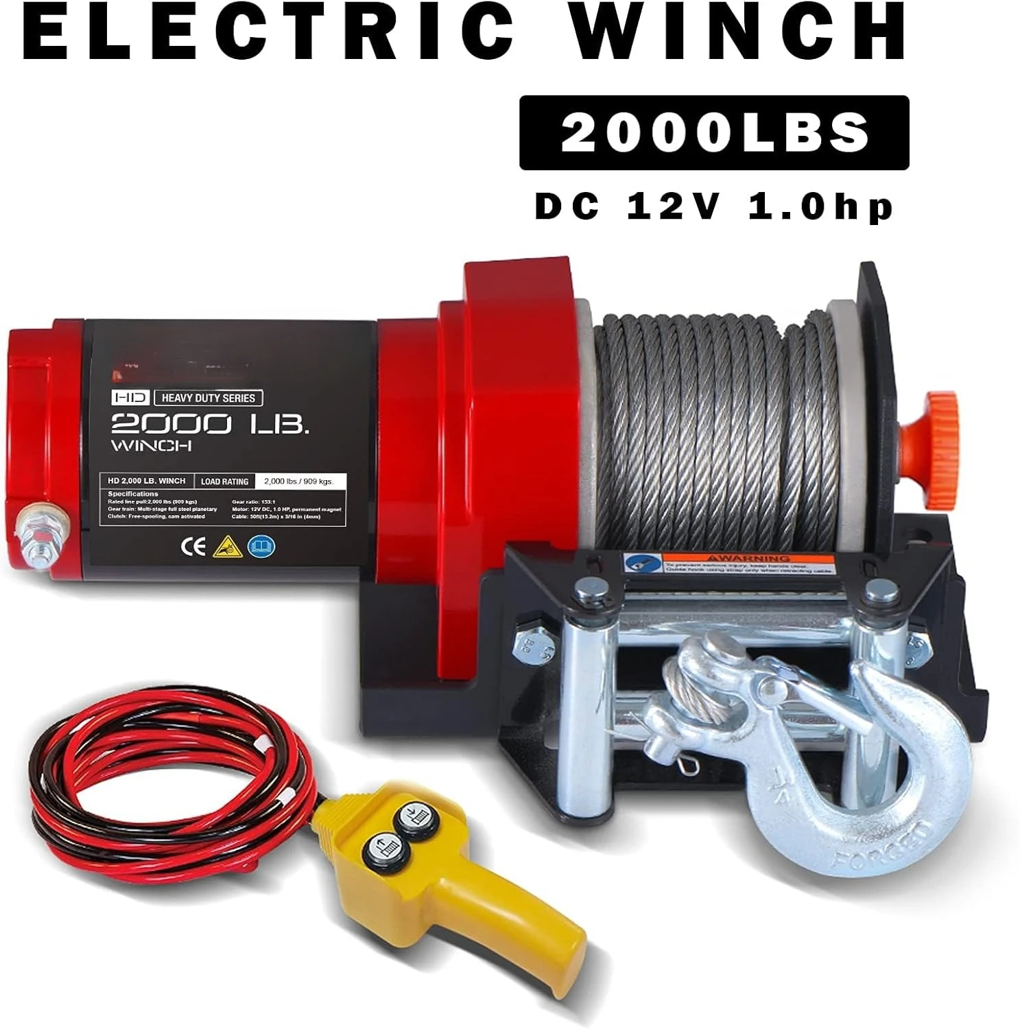 2000lb 12V ATV/UTV Electric Winch, Off-Road Waterproof Steel Cable Winch for ATV UTV Towing Trailer Winch
2000lb 12V ATV/UTV Electric Winch, Off-Road Waterproof Steel Cable Winch for ATV UTV Towing Trailer Winch
