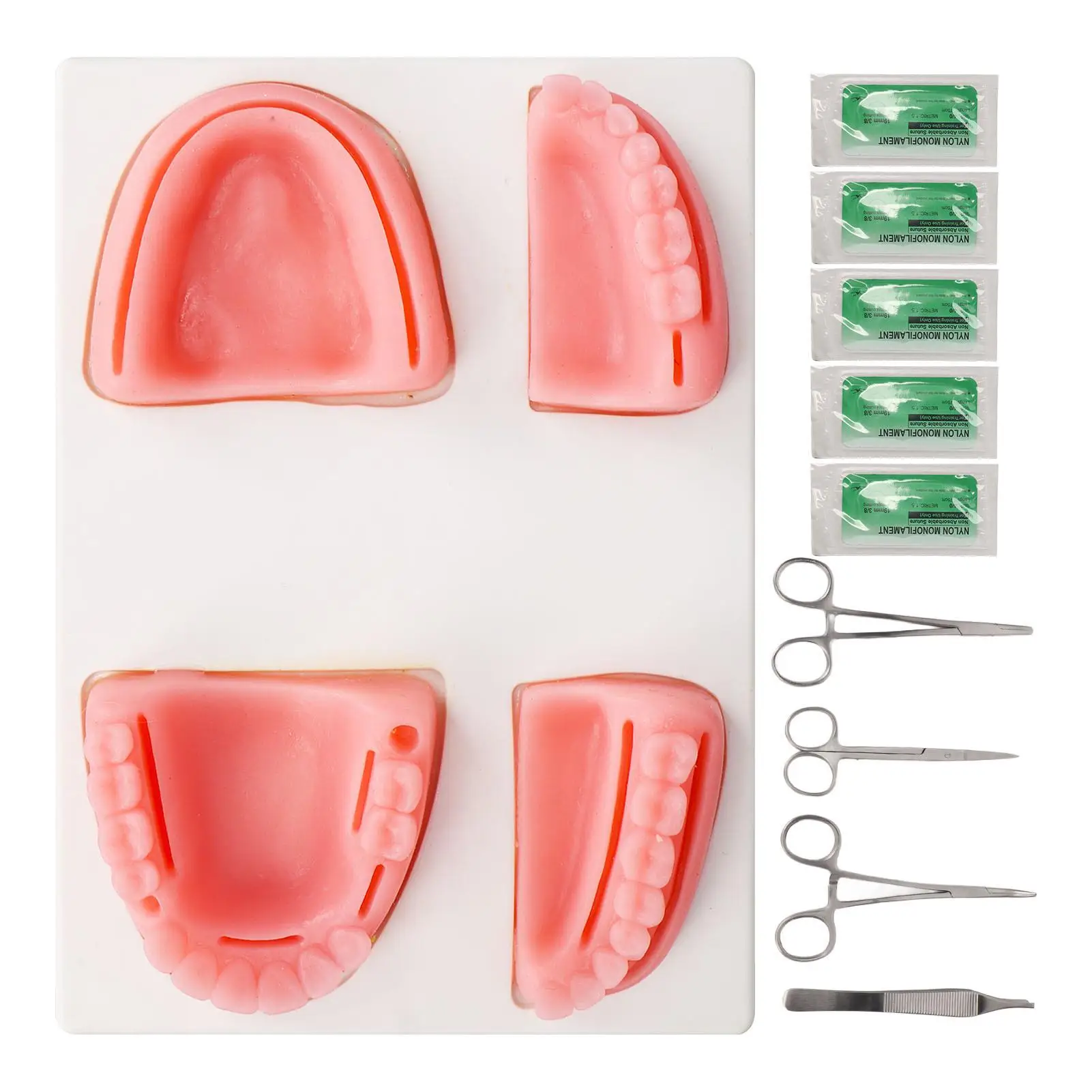 Dental Oral Suture Training Kit Silicone Model Pliers for Student Practice Surgical Tool
Dental Oral Suture Training Kit Silicone Model Pliers for Student Practice Surgical Tool