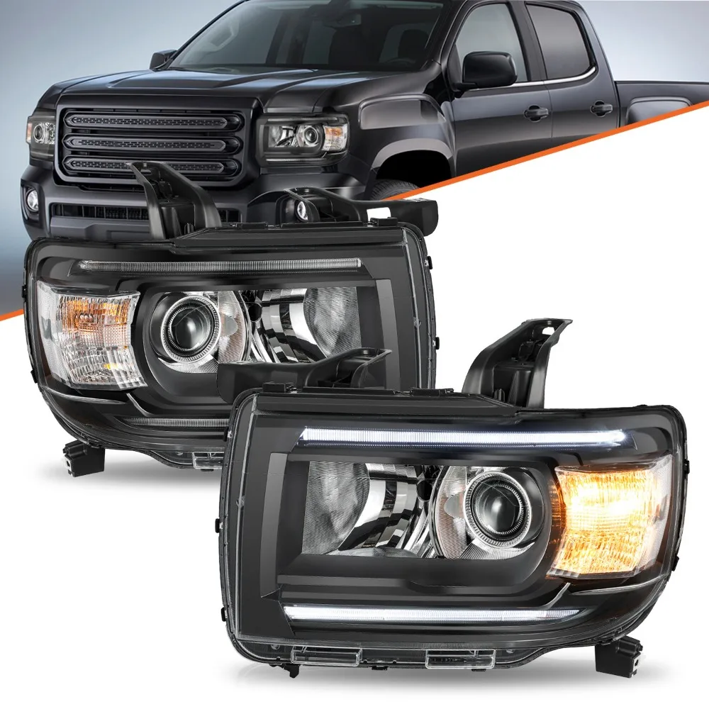 For 2015-2022 GMC Canyon LED DRL Projector Black Headlights Assembly Left&Right
For 2015-2022 GMC Canyon LED DRL Projector Black Headlights Assembly Left&Right