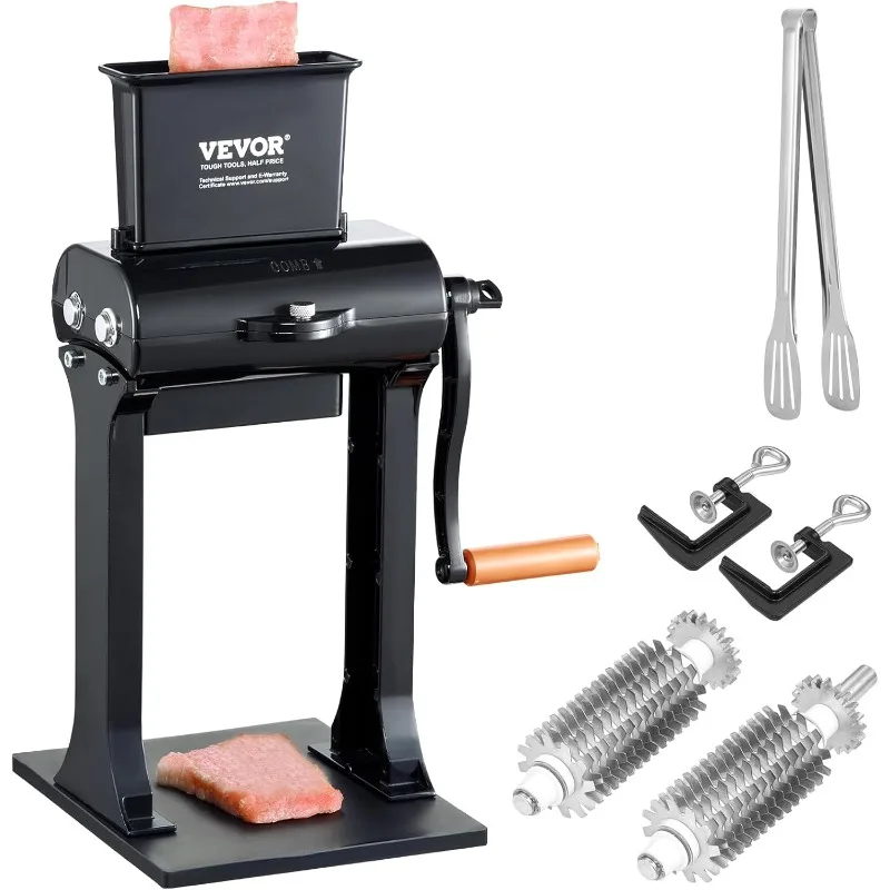 VEVOR Commercial Heavy Duty Stainless Steel Meat Tenderizer Machine, Quick and Easy Manual Operation Kitchen Tool, 5.8"Feed Port
VEVOR Commercial Heavy Duty Stainless Steel Meat Tenderizer Machine, Quick and Easy Manual Operation Kitchen Tool, 5.8"Feed Port