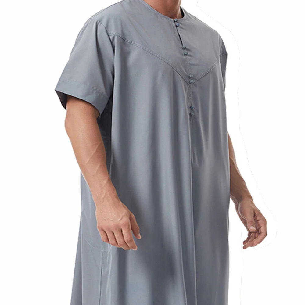 New Islam Short Sleeve Thobes for Men Muslim Clothing Kaftan Dubai Abaya Turkey Caftan Arabic Robe Jubba Thobe Daffah Dishdasha
New Islam Short Sleeve Thobes for Men Muslim Clothing Kaftan Dubai Abaya Turkey Caftan Arabic Robe Jubba Thobe Daffah Dishdasha