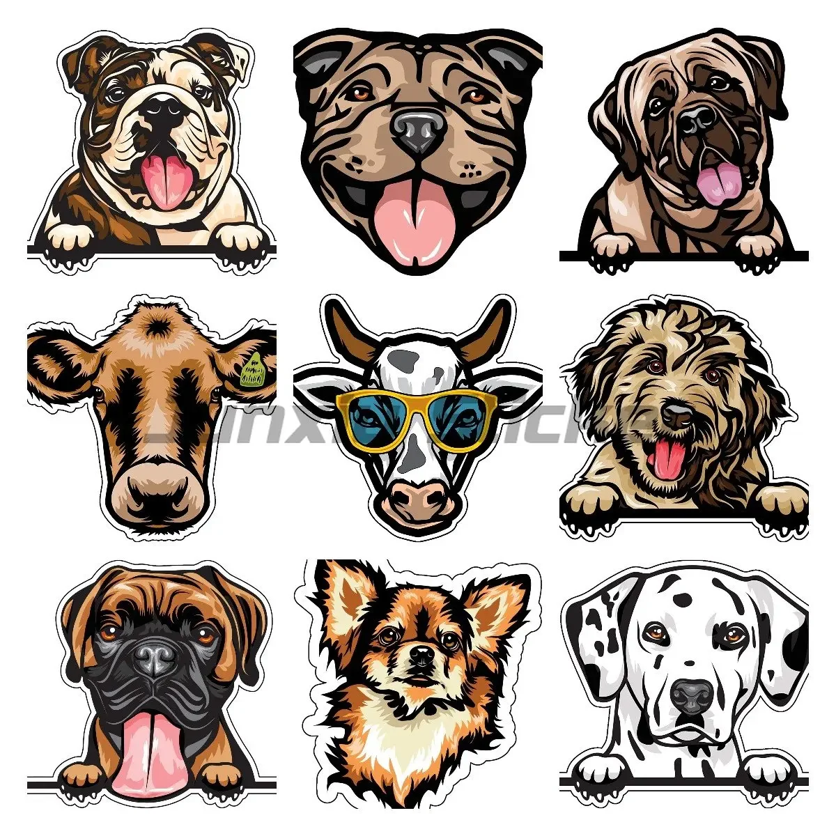 3D Dog Stickers for Car Truck Window Wall Toilet Refrigerator Laptop Any Smooth Surface Waterproof
3D Dog Stickers for Car Truck Window Wall Toilet Refrigerator Laptop Any Smooth Surface Waterproof