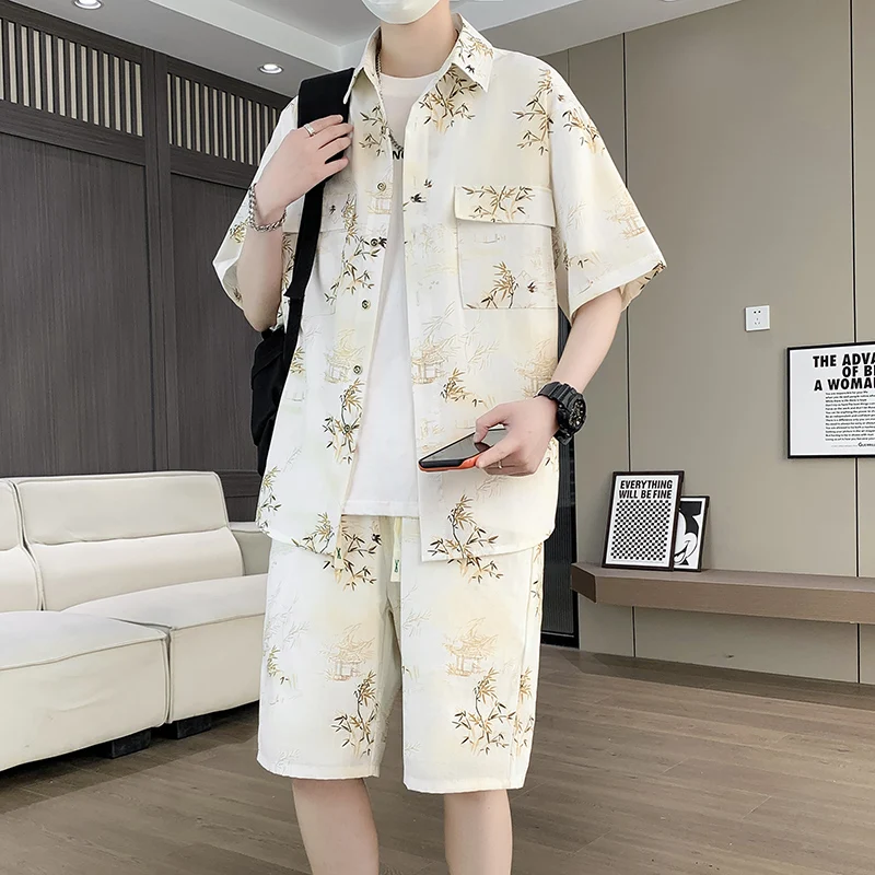 Shirts + shorts 2026 Men's fashion printed short sleeved shorts two-piece set outdoor sports breathable T-shirt set Summer
Shirts + shorts 2026 Men's fashion printed short sleeved shorts two-piece set outdoor sports breathable T-shirt set Summer