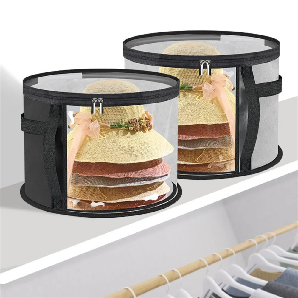 Round Travel Hat Box Organizer Clothing Toy Storage Bag Bear Printed Hat Storage Bucket with Handle and Clear Window
Round Travel Hat Box Organizer Clothing Toy Storage Bag Bear Printed Hat Storage Bucket with Handle and Clear Window