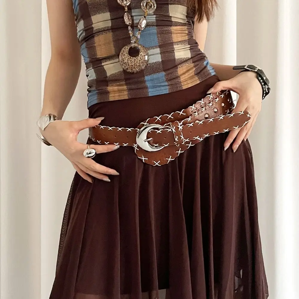 Heavy-Duty Korean Women's Belt Gothic Y2k Wide Waist Belt Punk Leather Dress Jeans Belt Ladies/Girls
Heavy-Duty Korean Women's Belt Gothic Y2k Wide Waist Belt Punk Leather Dress Jeans Belt Ladies/Girls