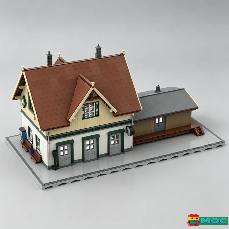 4548PCS Retro Countryside Railway Station MOC Model Custom Puzzle DIY Assembly Building Blocks Educational Toy For Birthday Gift
4548PCS Retro Countryside Railway Station MOC Model Custom Puzzle DIY Assembly Building Blocks Educational Toy For Birthday Gift