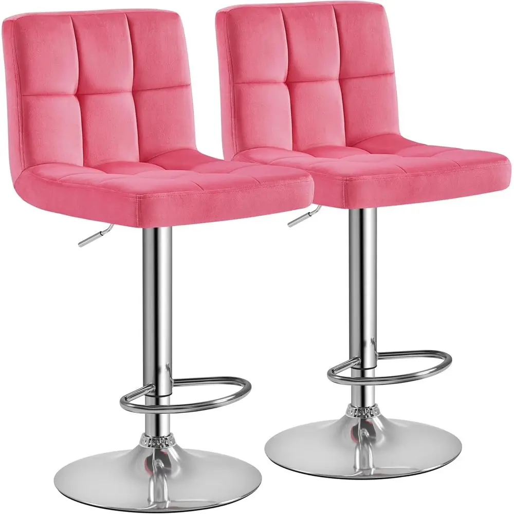 Pink Bar Stools Set o 2, Adjustable Velvet Barstools, ern Counter Height Swivel Stool with Bigger Base or Kitchen Island, Pink
Pink Bar Stools Set o 2, Adjustable Velvet Barstools, ern Counter Height Swivel Stool with Bigger Base or Kitchen Island, Pink