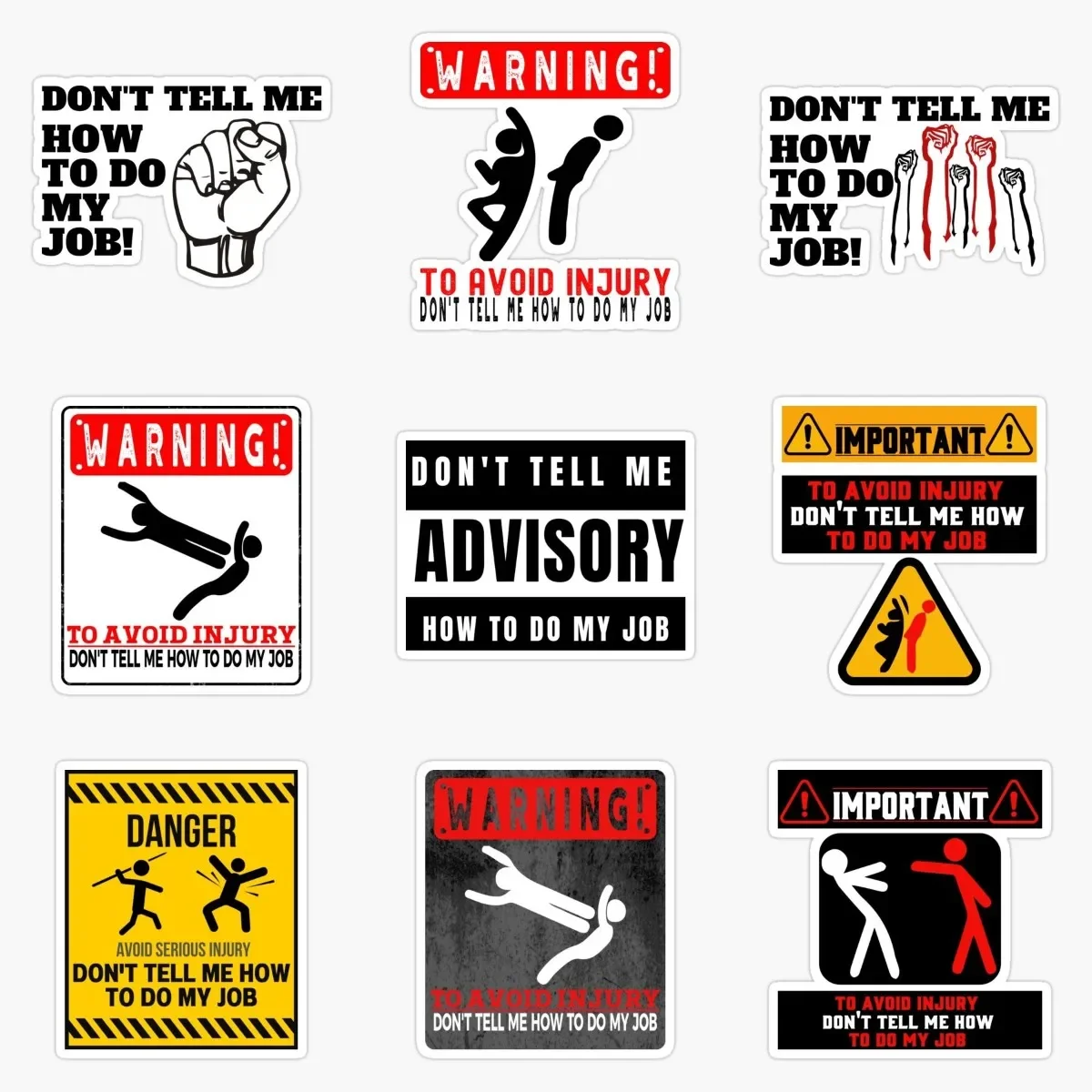 Don't Tell Me How To Do My Job Warning Creative PVC Sticker for Laptop Car Window Motorcycle Wall Van Truck Decal Accessories
Don't Tell Me How To Do My Job Warning Creative PVC Sticker for Laptop Car Window Motorcycle Wall Van Truck Decal Accessories