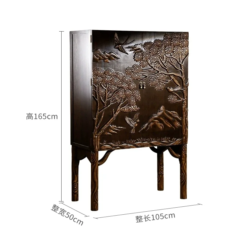 New Chinese Solid Wood Storage Cabinet South East Asia Living Room Vintage Decoration Entrance Cabinet
New Chinese Solid Wood Storage Cabinet South East Asia Living Room Vintage Decoration Entrance Cabinet