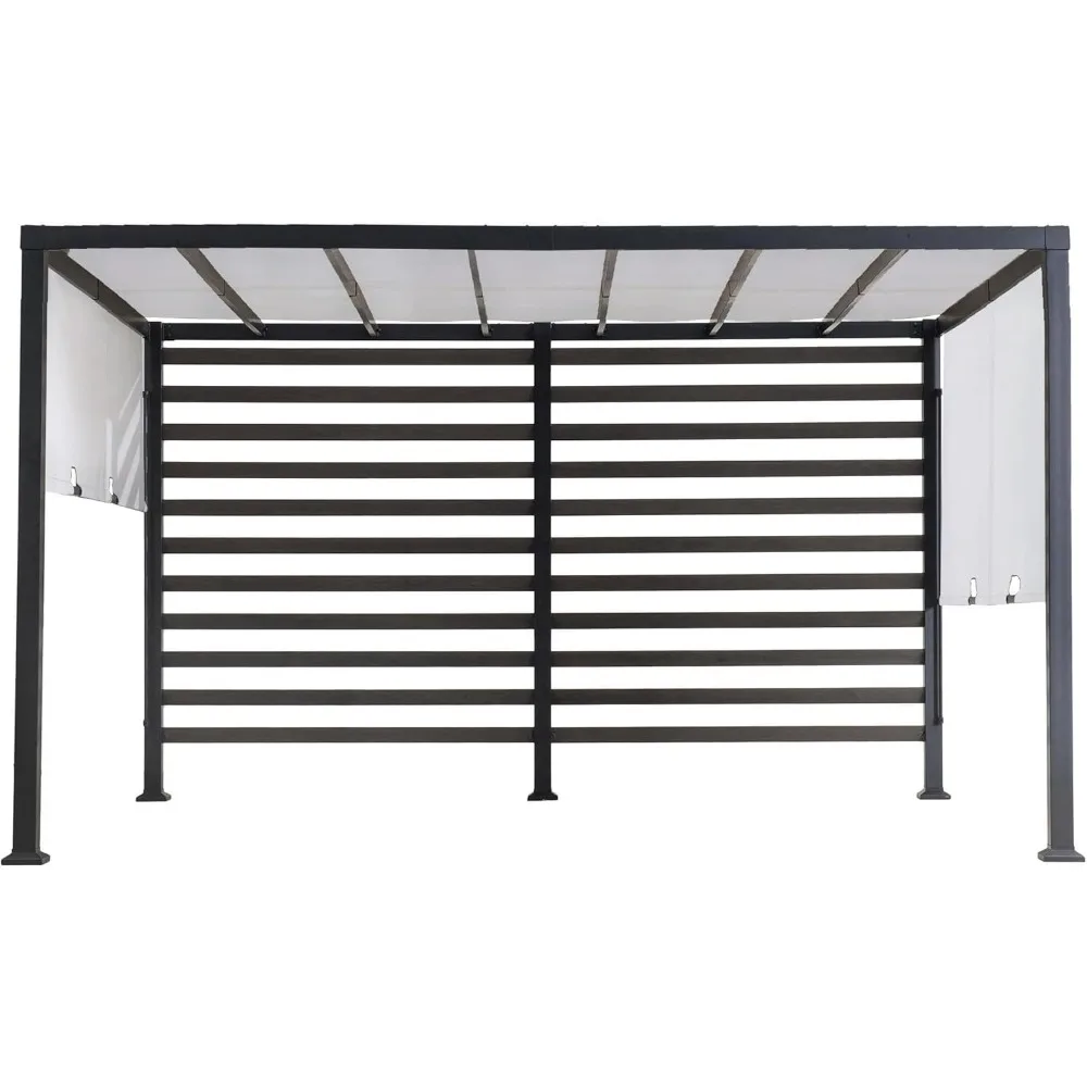 Outdoor Pergola 10 x 12 ft. Steel Pergolas with White Adjustable Shade and Privacy Screen for Backyard, Garden Activities
Outdoor Pergola 10 x 12 ft. Steel Pergolas with White Adjustable Shade and Privacy Screen for Backyard, Garden Activities