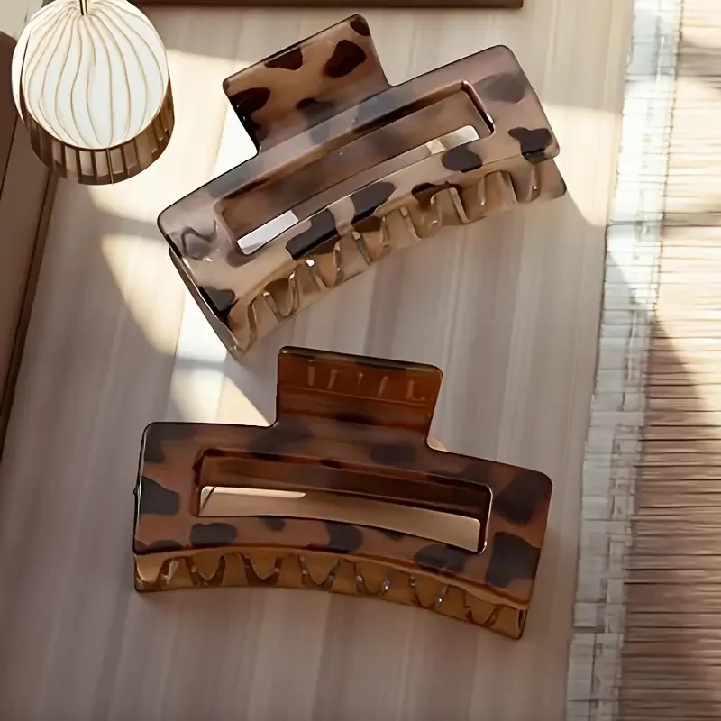2 шт. элегантные заколки для волос с леопардовым принтом, прямоугольные пластиковые зажимы в виде акулы, женские аксессуары для волос, заколки для укладки волос
2 шт. элегантные заколки для волос с леопардовым принтом, прямоугольные пластиковые зажимы в виде акулы, женские аксессуары для волос, заколки для укладки волос