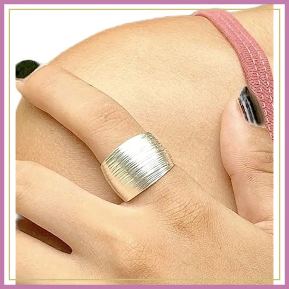 Sterling Silver Handmade Wide Convex Band Ring, Classic Semi-Shiny Finish, Adjustable Sizes 6-11, Thumb Ring, Gift for Her
Sterling Silver Handmade Wide Convex Band Ring, Classic Semi-Shiny Finish, Adjustable Sizes 6-11, Thumb Ring, Gift for Her