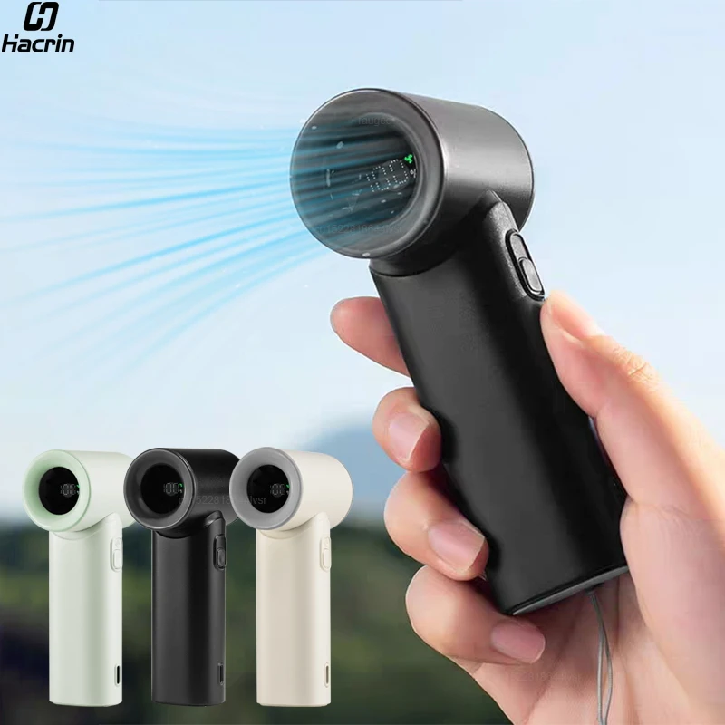 휴대용 휴대용 터보 팬 미니 휴대용 핸드 팬 3000mAh 충전식 휴대용 터보 팬 야외 여행을위한 작은 포켓 팬