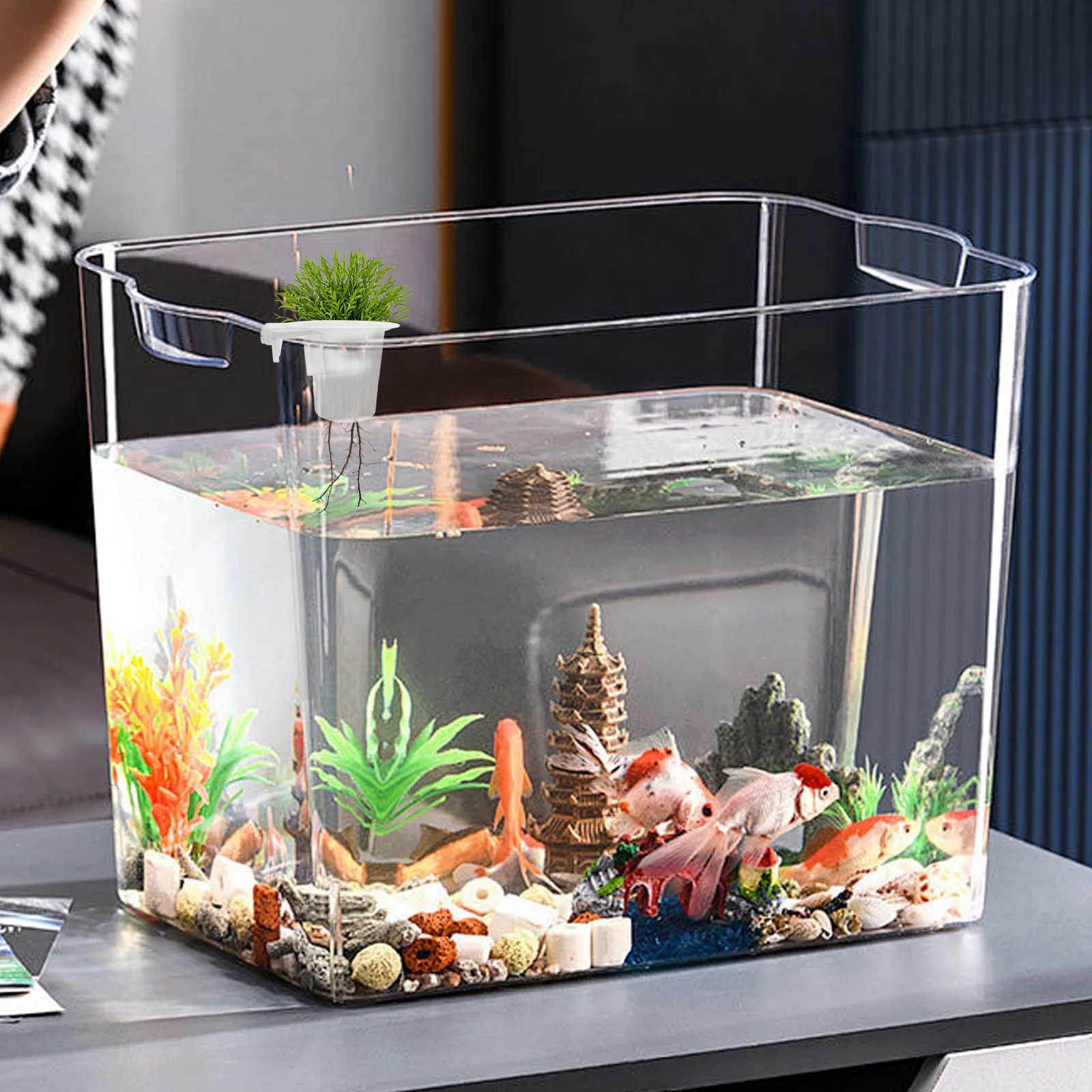 2Pcs Transparent Aquarium Plant Holder Wall-Mounted Fish Tank Planter with Drainage Holes for Healthy Root Circulation
2Pcs Transparent Aquarium Plant Holder Wall-Mounted Fish Tank Planter with Drainage Holes for Healthy Root Circulation