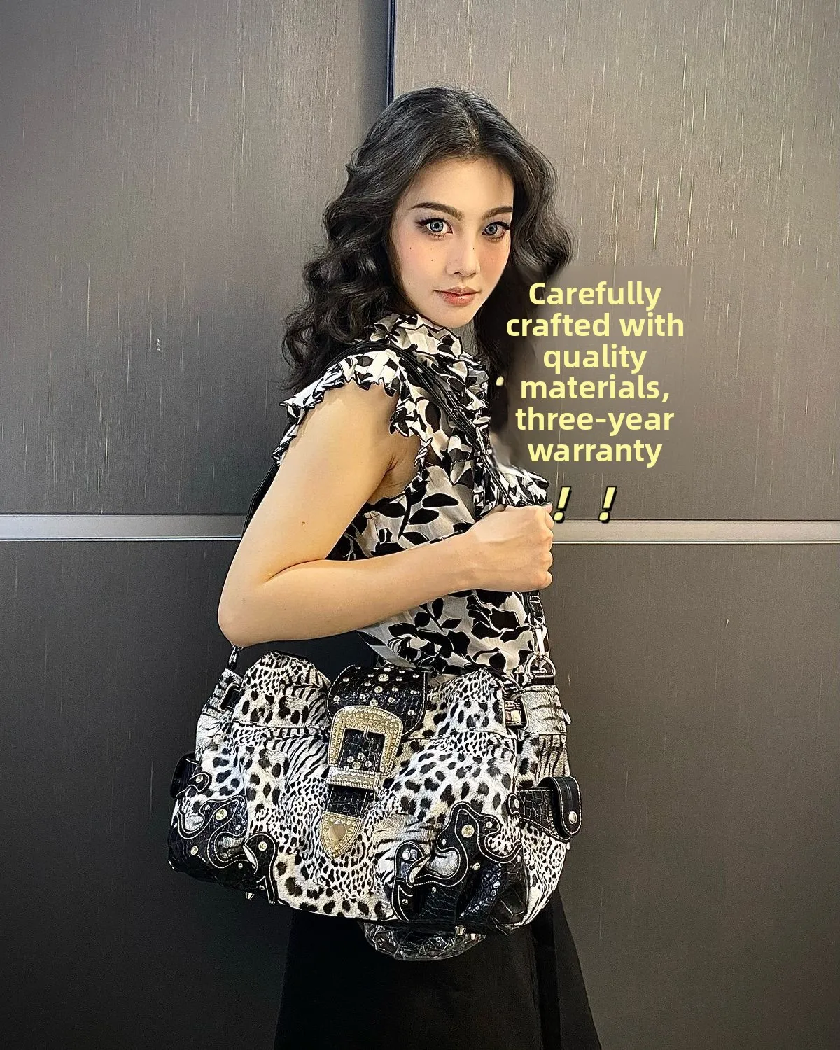 Angel Large Capaci Vintage Leopard Print Millennium Spicy Girl Street Post-Aalyptic Sle Underarm Bag Crossbody Bag
Angel Large Capaci Vintage Leopard Print Millennium Spicy Girl Street Post-Aalyptic Sle Underarm Bag Crossbody Bag