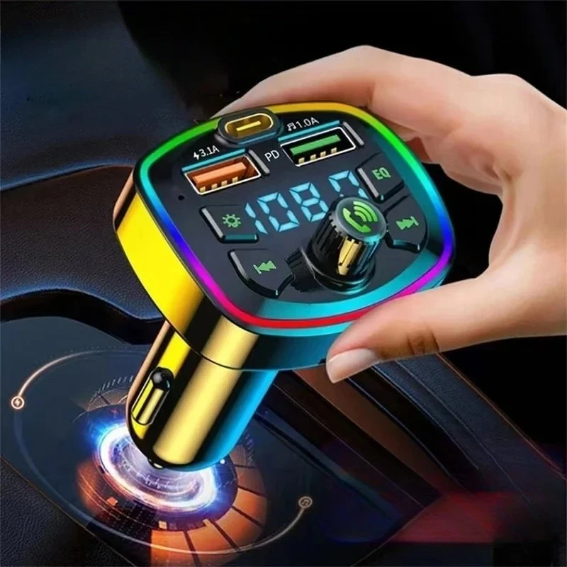 Car Charger FM Transmitter Bluetooth 5.0, Hands Free 3.1A Dual USB PD Fast Charging with MP3 TF U Disk AUX Player
Car Charger FM Transmitter Bluetooth 5.0, Hands Free 3.1A Dual USB PD Fast Charging with MP3 TF U Disk AUX Player