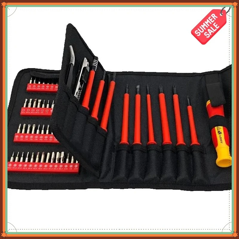 124in1 Professional Insulated Screwdriver Tool Kit Anti-shock Electrician Maintenance Hand Tools for Laptop Mobile Phone Repair
124in1 Professional Insulated Screwdriver Tool Kit Anti-shock Electrician Maintenance Hand Tools for Laptop Mobile Phone Repair