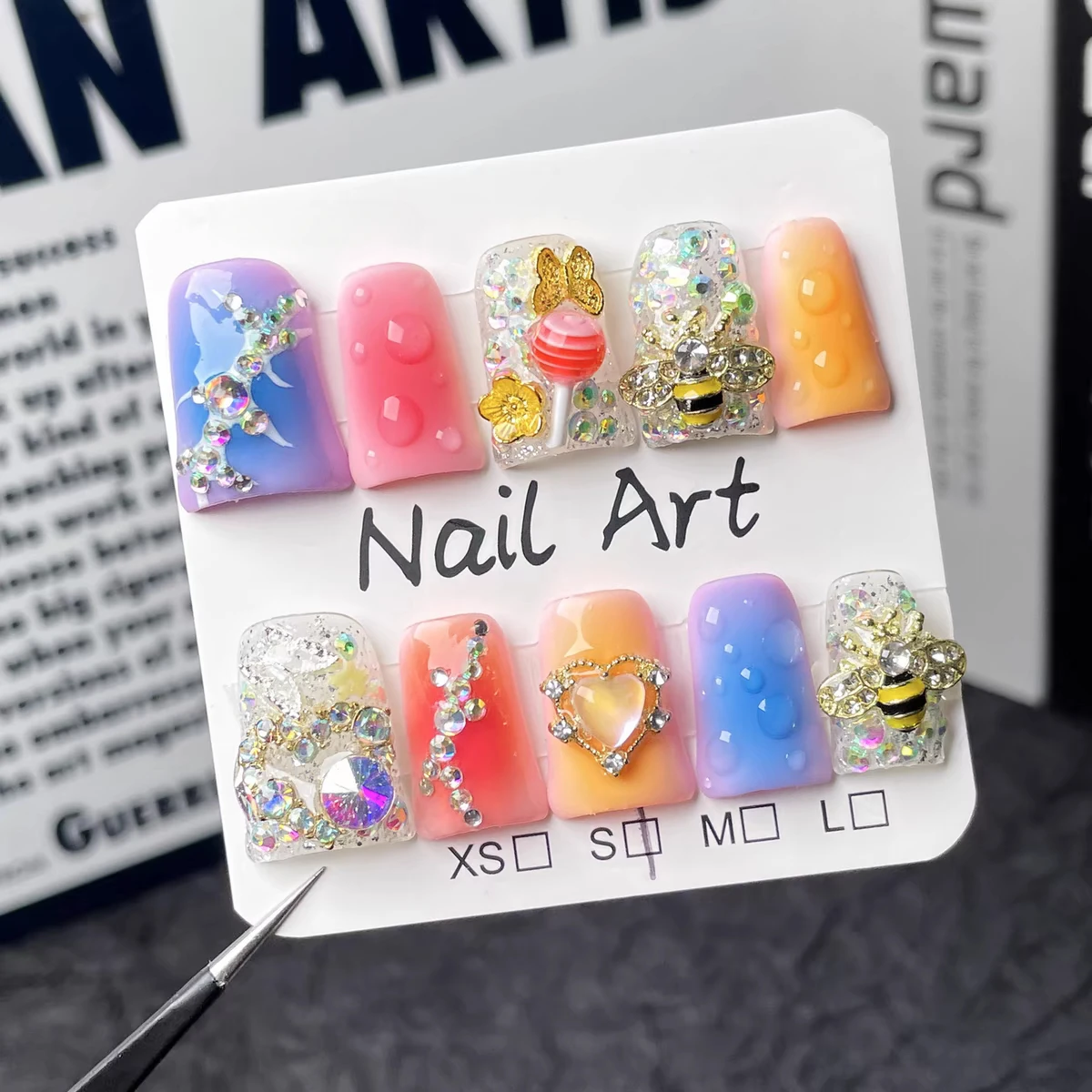 Candy Party New Wear Nail Sweet Cool Style Hot Girl Blush Duck Bill Short Nail Pure Handmade Wear Nail Acrylic Press on Nails
Candy Party New Wear Nail Sweet Cool Style Hot Girl Blush Duck Bill Short Nail Pure Handmade Wear Nail Acrylic Press on Nails